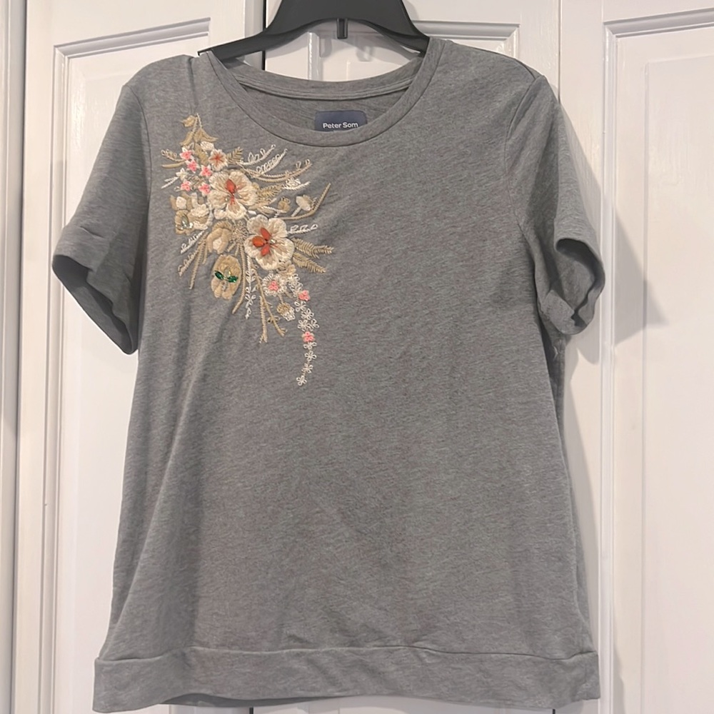 Peter Som Embroidered Tee L